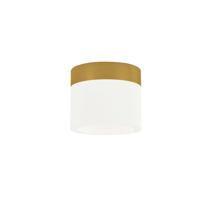 Plafón CONGO con difusor acrílico y acabado latón. Ø10cm.LED 6W|Sulion