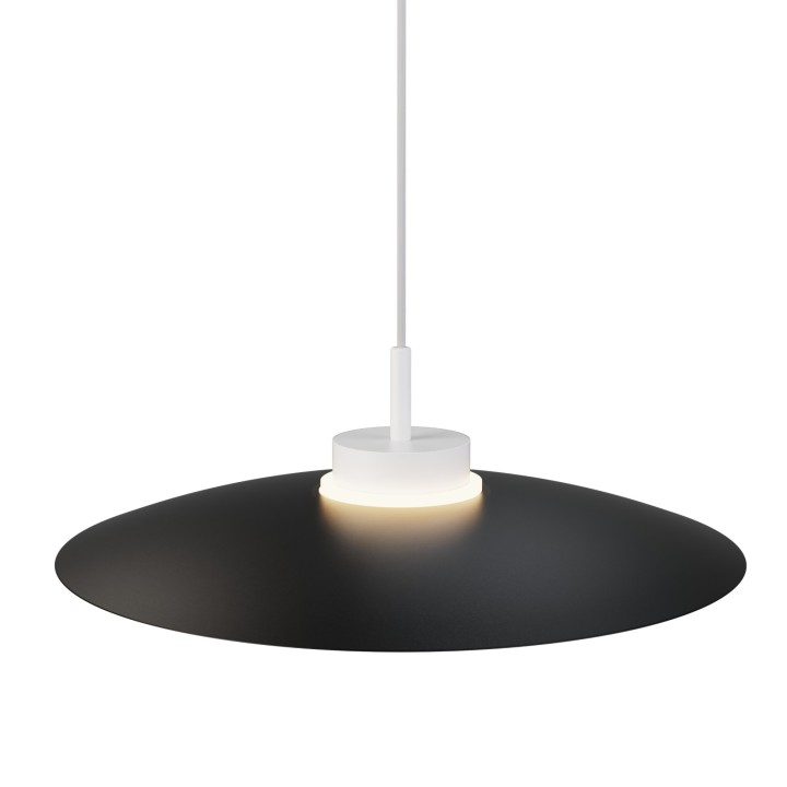 Lámpara colgante Carmen blanco/negro Ø50cm- Sulion