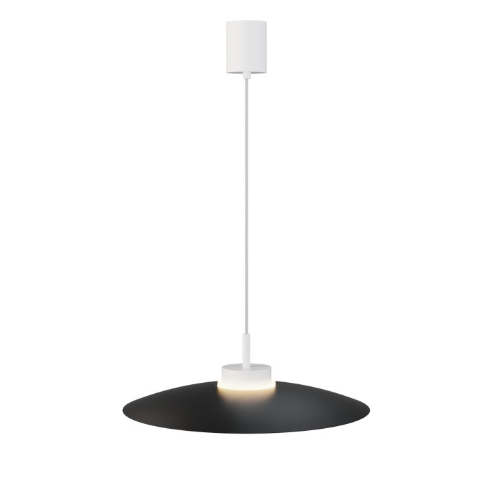 Lámpara colgante Carmen blanco/negro Ø50cm- Sulion