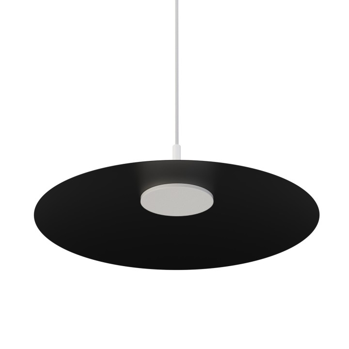 Lámpara colgante Carmen blanco/negro Ø50cm- Sulion