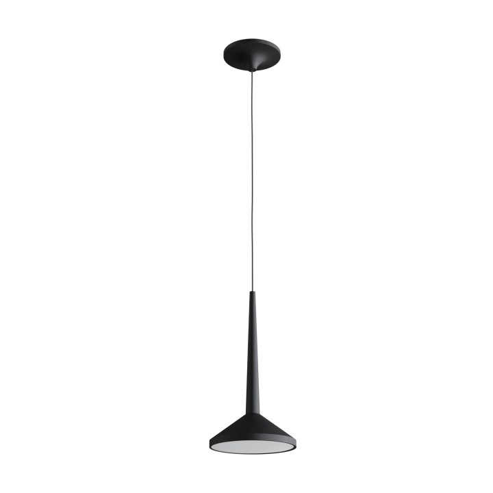 Lámpara de techo MUSA. Metal acabado negro arenado. LED 7W|Sulion