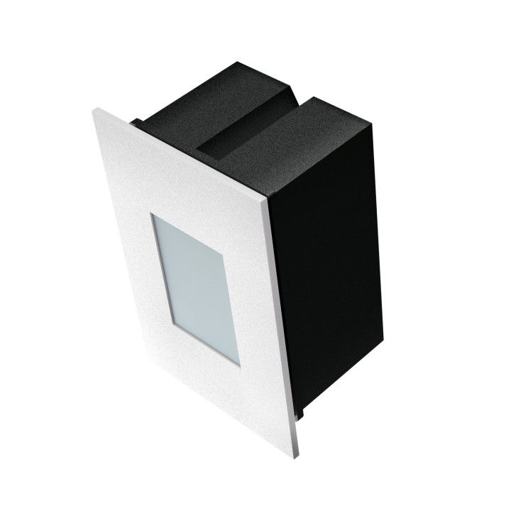 Aplique rectangular KAMAL LED 1,5W blanco mate 4000K IP65 | Sulion