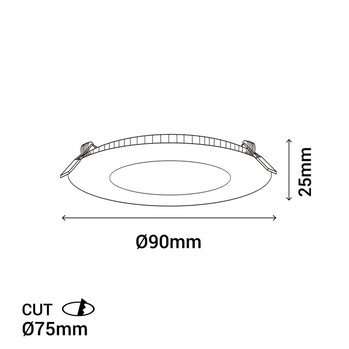 Empotrable de exterior FAST LED 4W, 3000K, IP44 blanco mate | Sulion