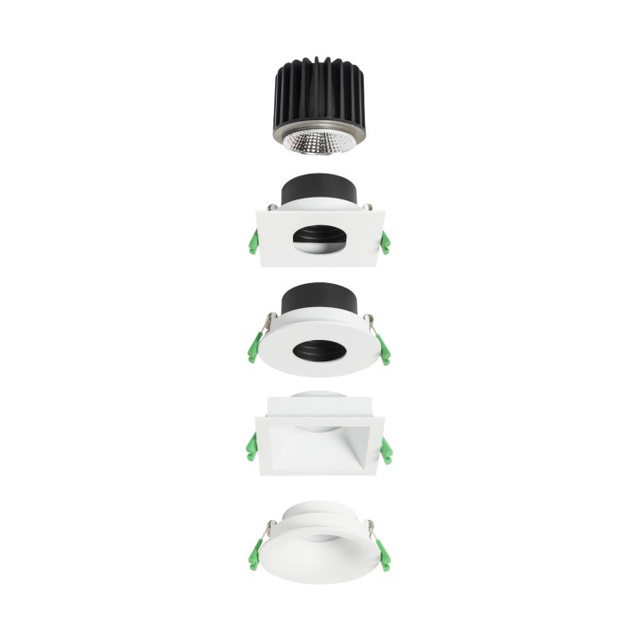 Aro cuadrado blanco aluminio para ARUMFIX | Sulion