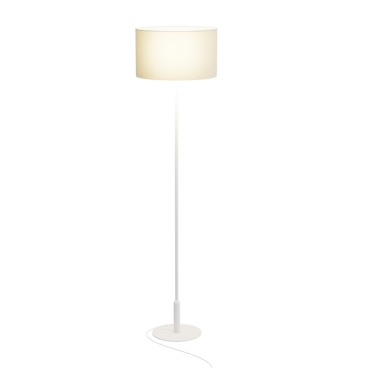 Pie Basic Stylo de metal blanco arenado y pantalla blanca  - Sulion