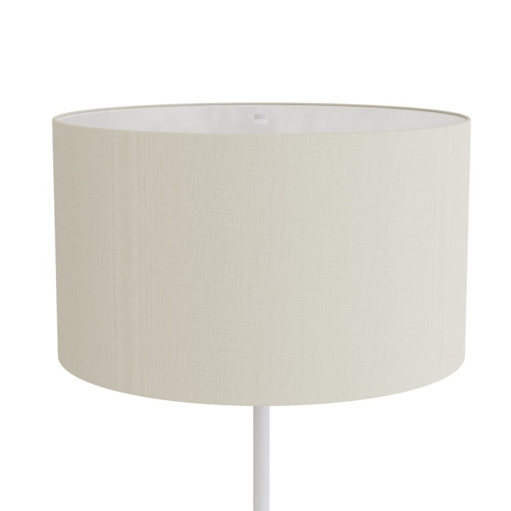 Pie Basic Stylo de metal blanco arenado y pantalla blanca  - Sulion