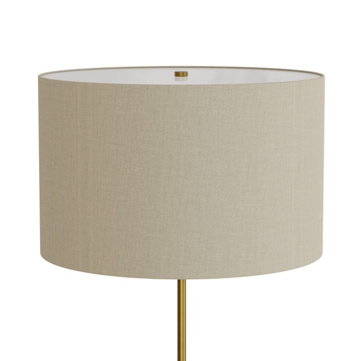 Sobremesa Basic Stylo de metal blanco y pantalla blanca - Sulion