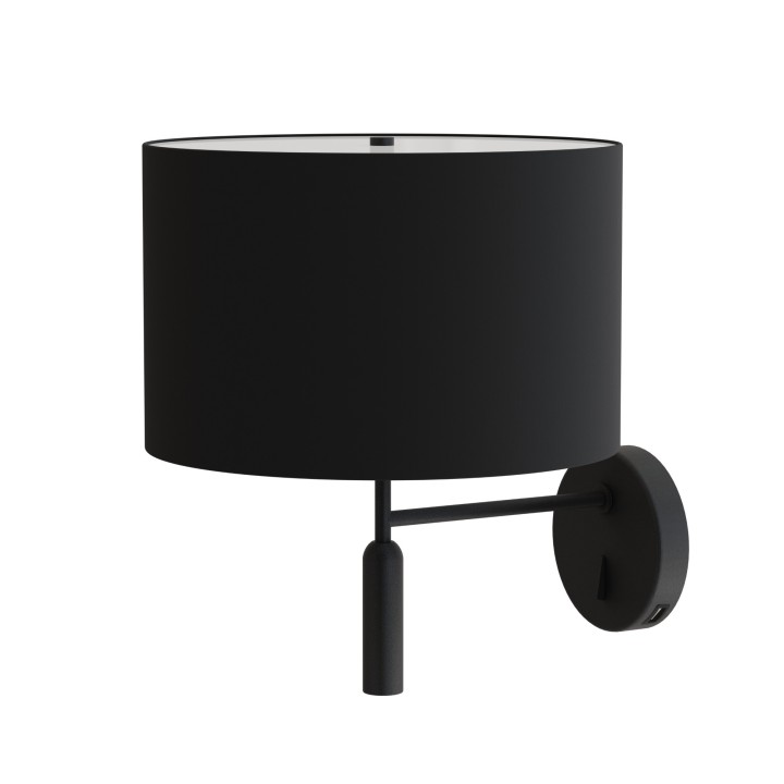 Aplique Basic Stylo de metal negro y pantalla negra  - Sulion
