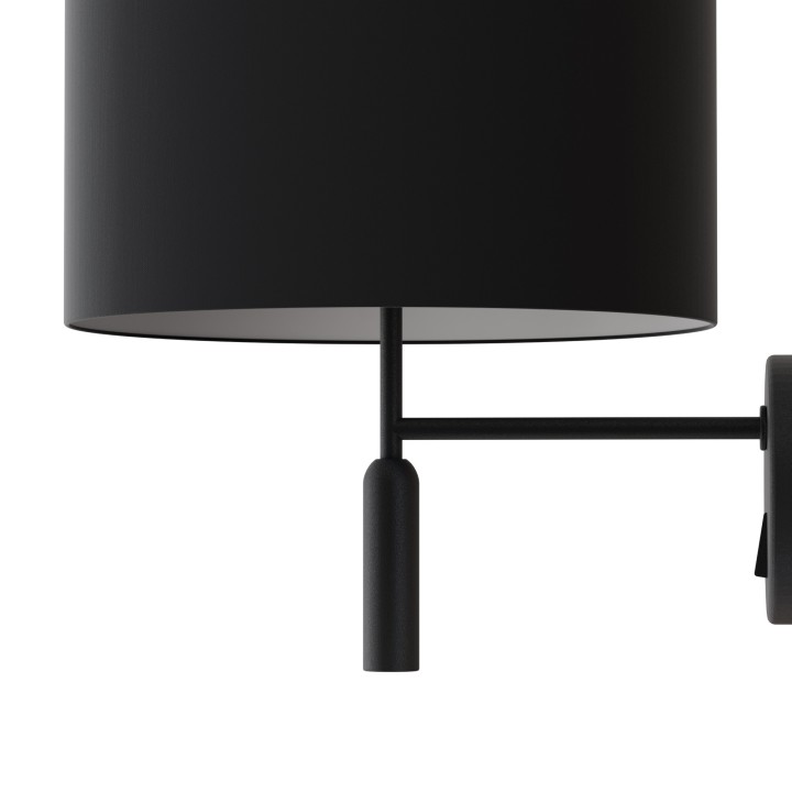 Aplique Basic Stylo de metal negro y pantalla negra  - Sulion