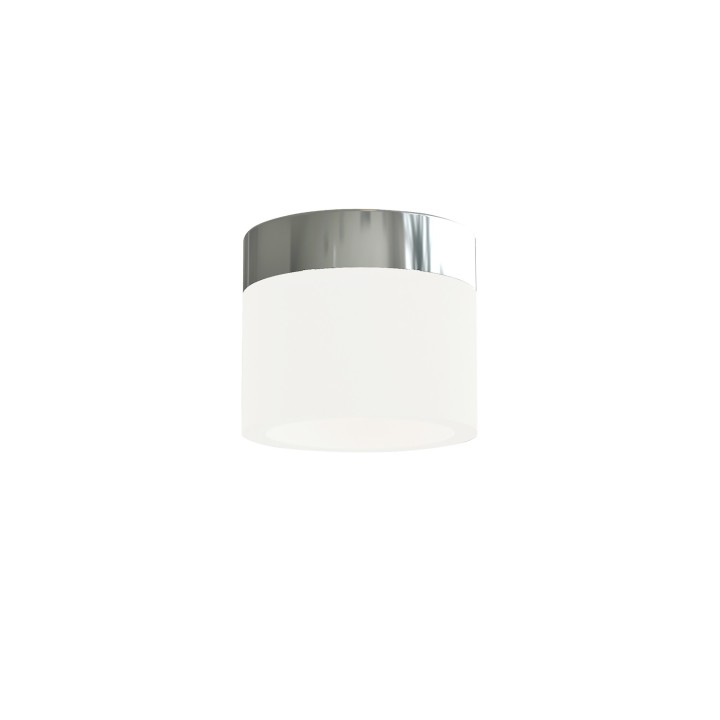 Plafón CONGO con difusor acrílico y acabado cromo. Ø10cm.LED 6W|Sulion