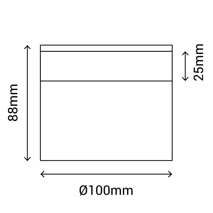 Plafón CONGO con difusor acrílico y acabado cromo. Ø10cm.LED 6W|Sulion