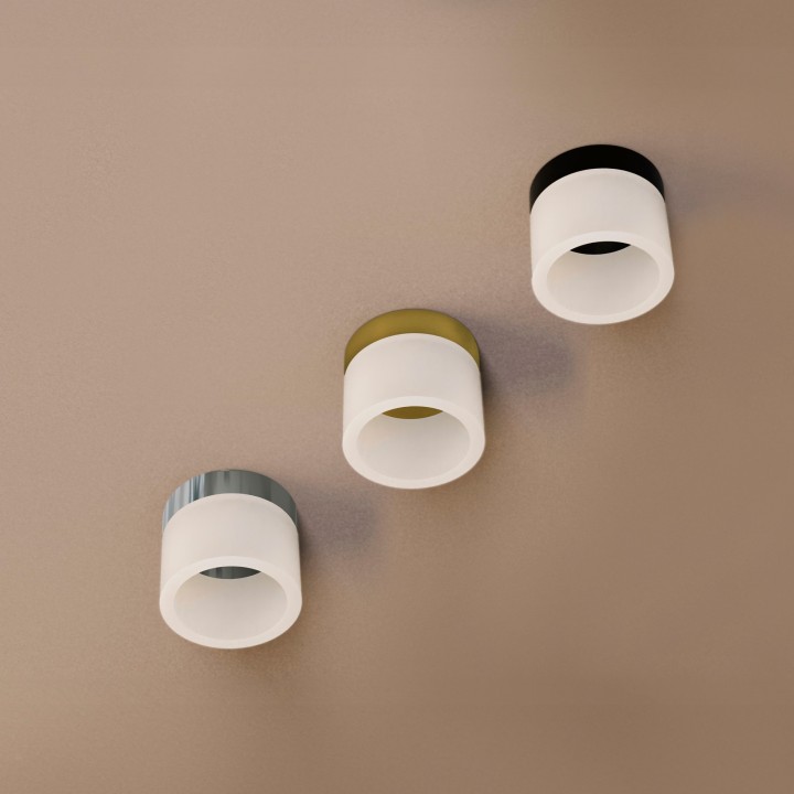 Plafón CONGO con difusor acrílico y acabado cromo. Ø10cm.LED 6W|Sulion
