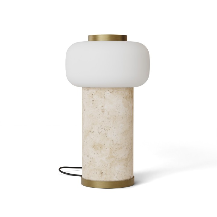 Lámpara portátil Vita en travertino beige con luz ajustable - Sulion