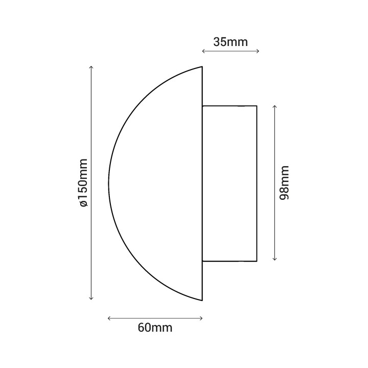Aplique de pared Vita hecha con mármol negro y luz ajustable - Sulion