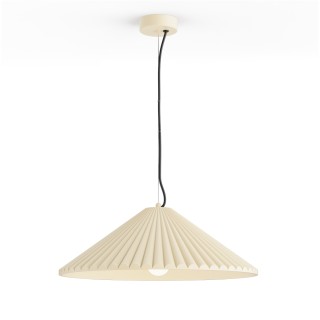 Lámpara colgante Elena de yeso color beige Ø50cm - Sulion