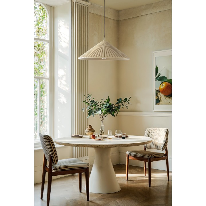 Lámpara colgante Elena de yeso color beige Ø50cm - Sulion