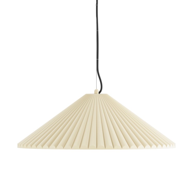 Lámpara colgante Elena de yeso color beige Ø50cm - Sulion