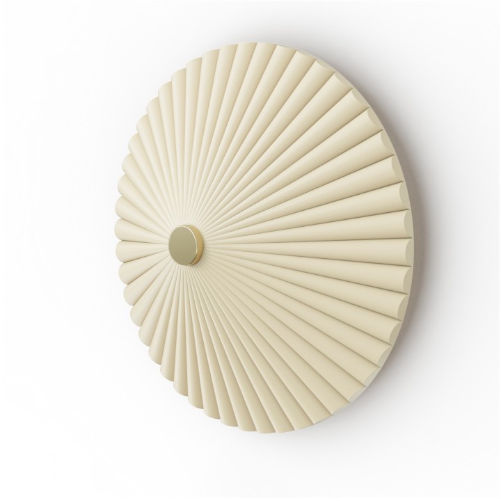 Aplique de pared Elena yeso color beige 2700K Ø30cm - Sulion