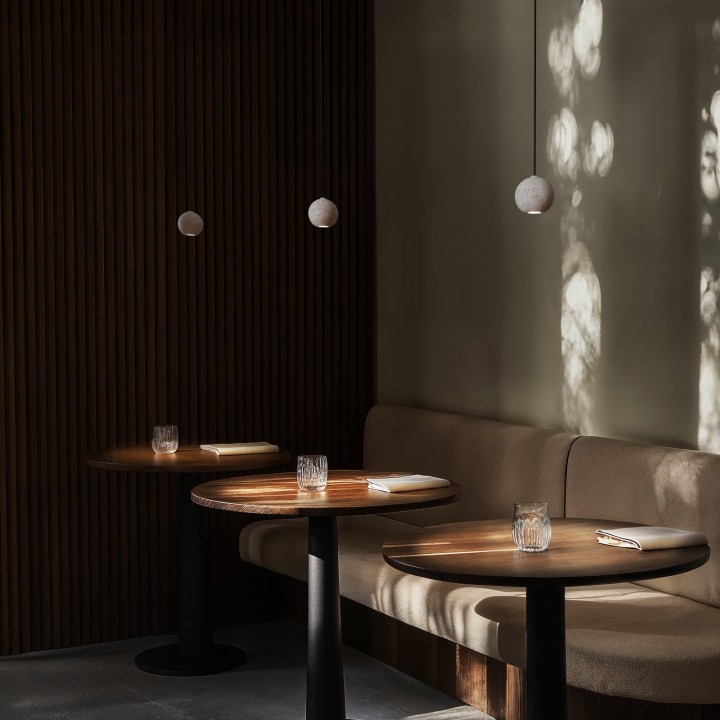 Lámpara de techo Vita en travertino beige luz cálida- Sulion