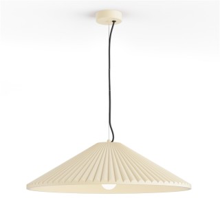 Lámpara colgante Elena de yeso color beige Ø60cm - Sulion