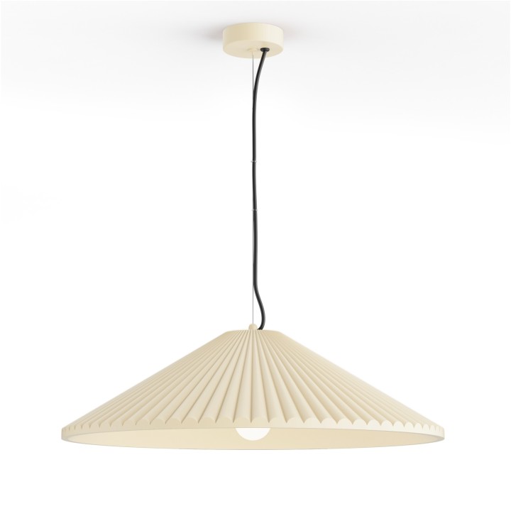 Lámpara colgante Elena de yeso color beige Ø60cm - Sulion