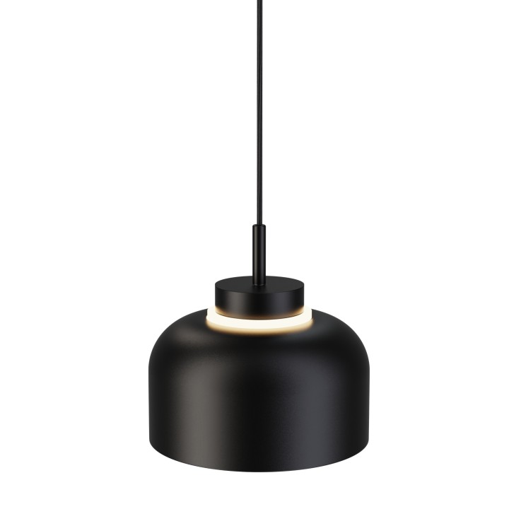 Lámpara colgante Carmen negro/negro Ø25cm- Sulion