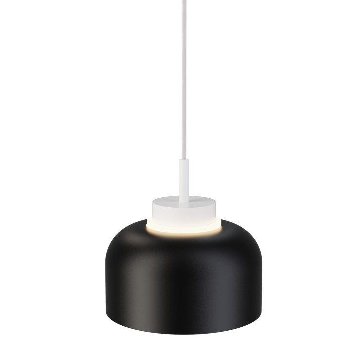Lámpara colgante Carmen blanco/negro Ø25cm- Sulion
