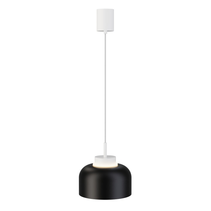 Lámpara colgante Carmen blanco/negro Ø25cm- Sulion