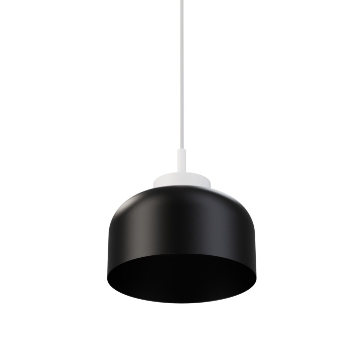Lámpara colgante Carmen blanco/negro Ø25cm- Sulion