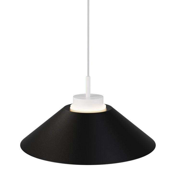 Lámpara colgante Carmen blanco/negro Ø45cm- Sulion