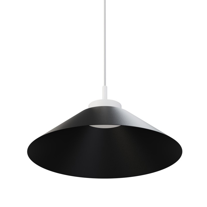 Lámpara colgante Carmen blanco/negro Ø45cm- Sulion