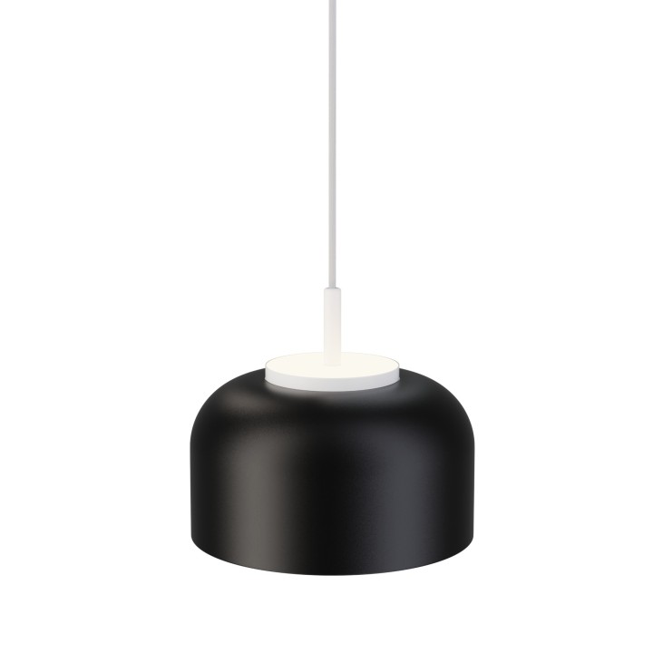 Lámpara colgante Valentina blanco/negro Ø25cm- Sulion