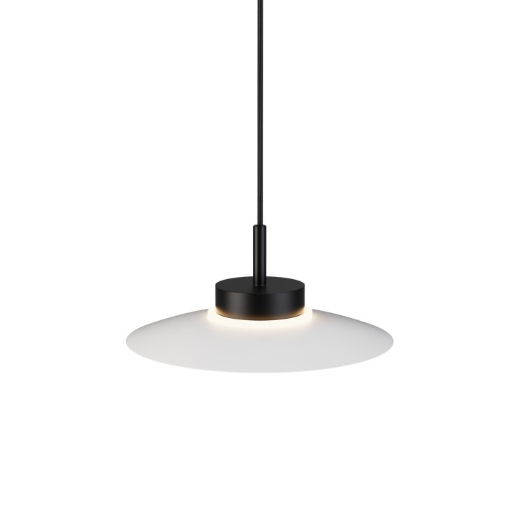 Lámpara colgante Carmen negro/blanco Ø30cm- Sulion