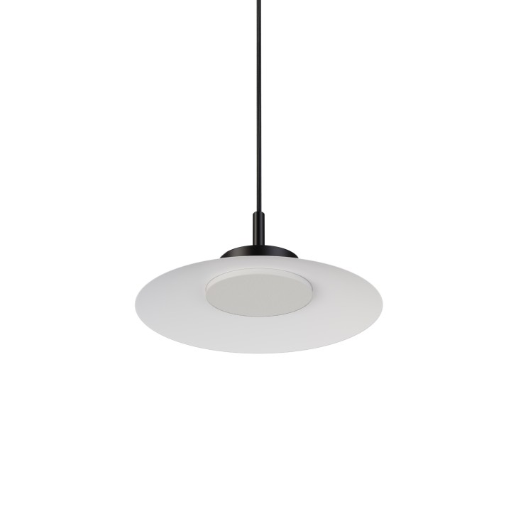 Lámpara colgante Carmen negro/blanco Ø30cm- Sulion
