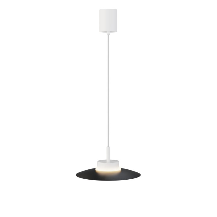 Lámpara colgante Carmen blanco/negro Ø30cm- Sulion