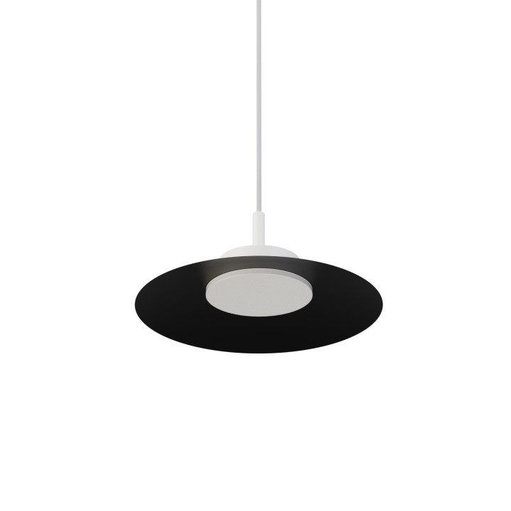 Lámpara colgante Carmen blanco/negro Ø30cm- Sulion