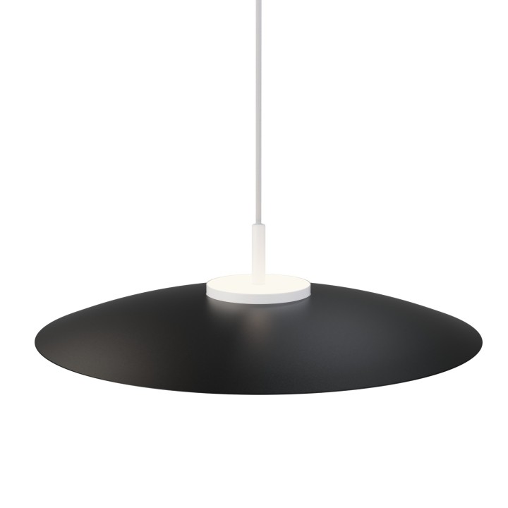 Lámpara colgante Valentina blanco/negro Ø50cm- Sulion