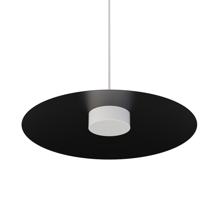 Lámpara colgante Valentina blanco/negro Ø50cm- Sulion