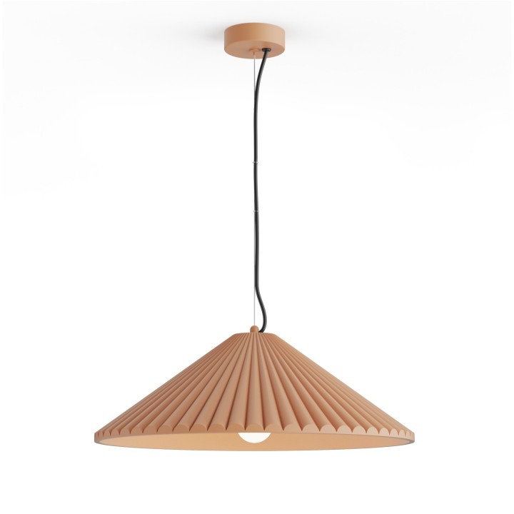 Lámpara colgante Elena de yeso color arcilla Ø50cm - Sulion