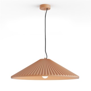 Lámpara colgante Elena de yeso color arcilla Ø60cm - Sulion