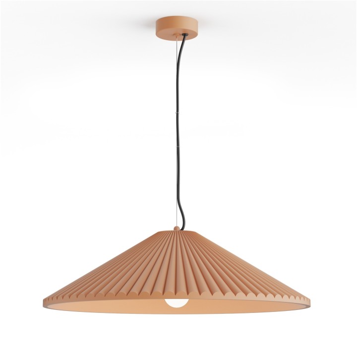 Lámpara colgante Elena de yeso color arcilla Ø60cm - Sulion