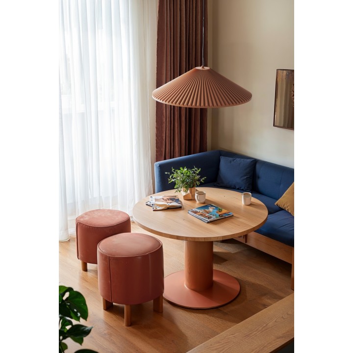 Lámpara colgante Elena de yeso color arcilla Ø60cm - Sulion