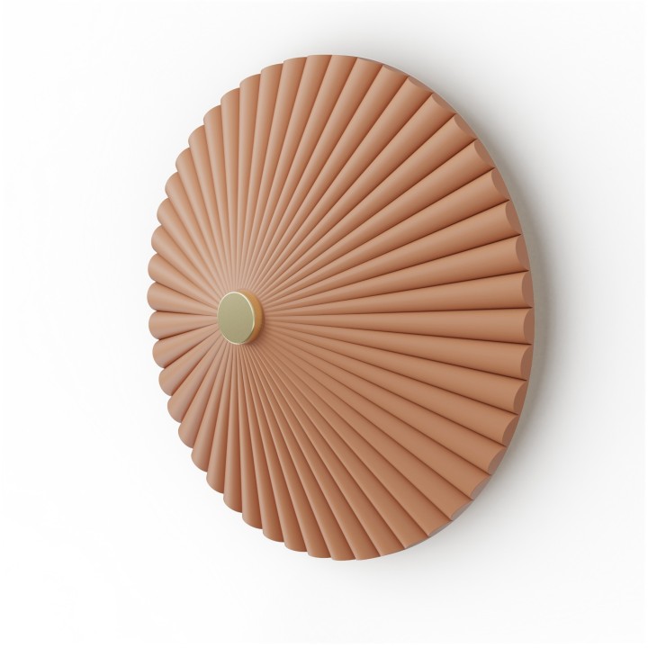 Aplique de pared Elena de yeso color arcilla 2700K  Ø30cm - Sulion