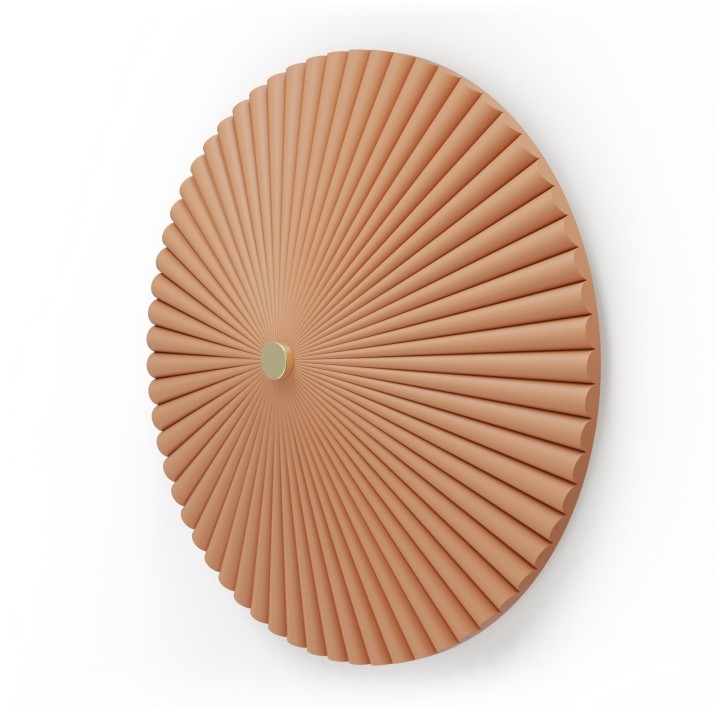 Aplique de pared Elena de yeso color arcilla 2700K  Ø50cm - Sulion