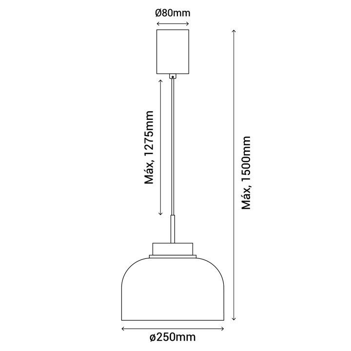 Lámpara colgante Carmen blanco/blanco Ø25cm- Sulion