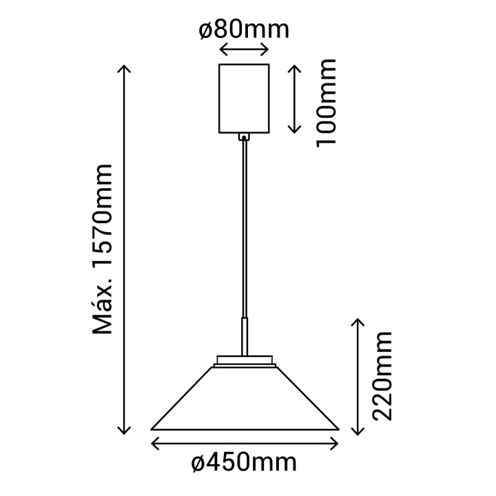Lámpara colgante Carmen blanco/blanco Ø45cm- Sulion