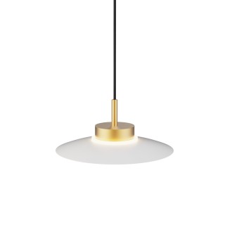 Lámpara colgante Carmen latón/blanco Ø30cm- Sulion