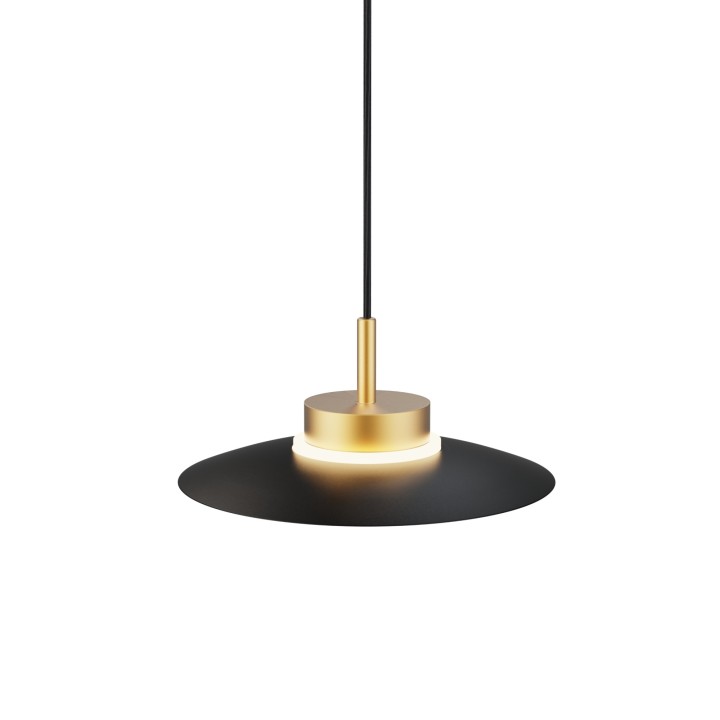 Lámpara colgante Carmen latón/negro Ø30cm- Sulion