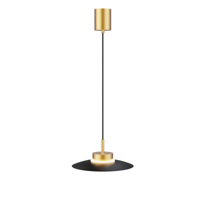 Lámpara colgante Carmen latón/negro Ø30cm- Sulion