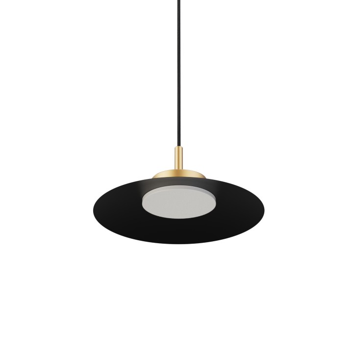 Lámpara colgante Carmen latón/negro Ø30cm- Sulion
